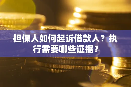 北京担保人如何起诉借款人？执行需要哪些证据？