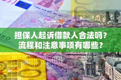 北京担保人起诉借款人合法吗？流程和注意事项有哪些？