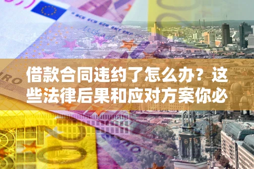 北京借款合同违约了怎么办？这些法律后果和应对方案你必须知道