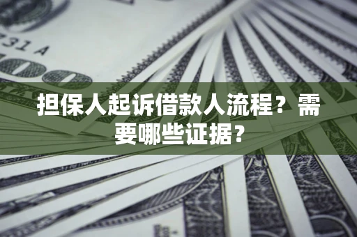 北京担保人起诉借款人流程?需要哪些证据? 北京担保人起诉借款人流程?需要哪些证据?