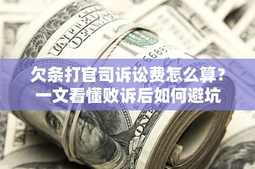 北京欠条打官司诉讼费怎么算？一文看懂败诉后如何避坑